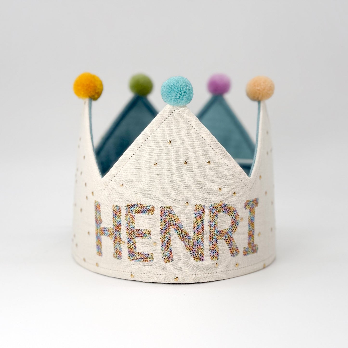 Party Krone - individuell personalisiert - Creme Gold - Happy Crown