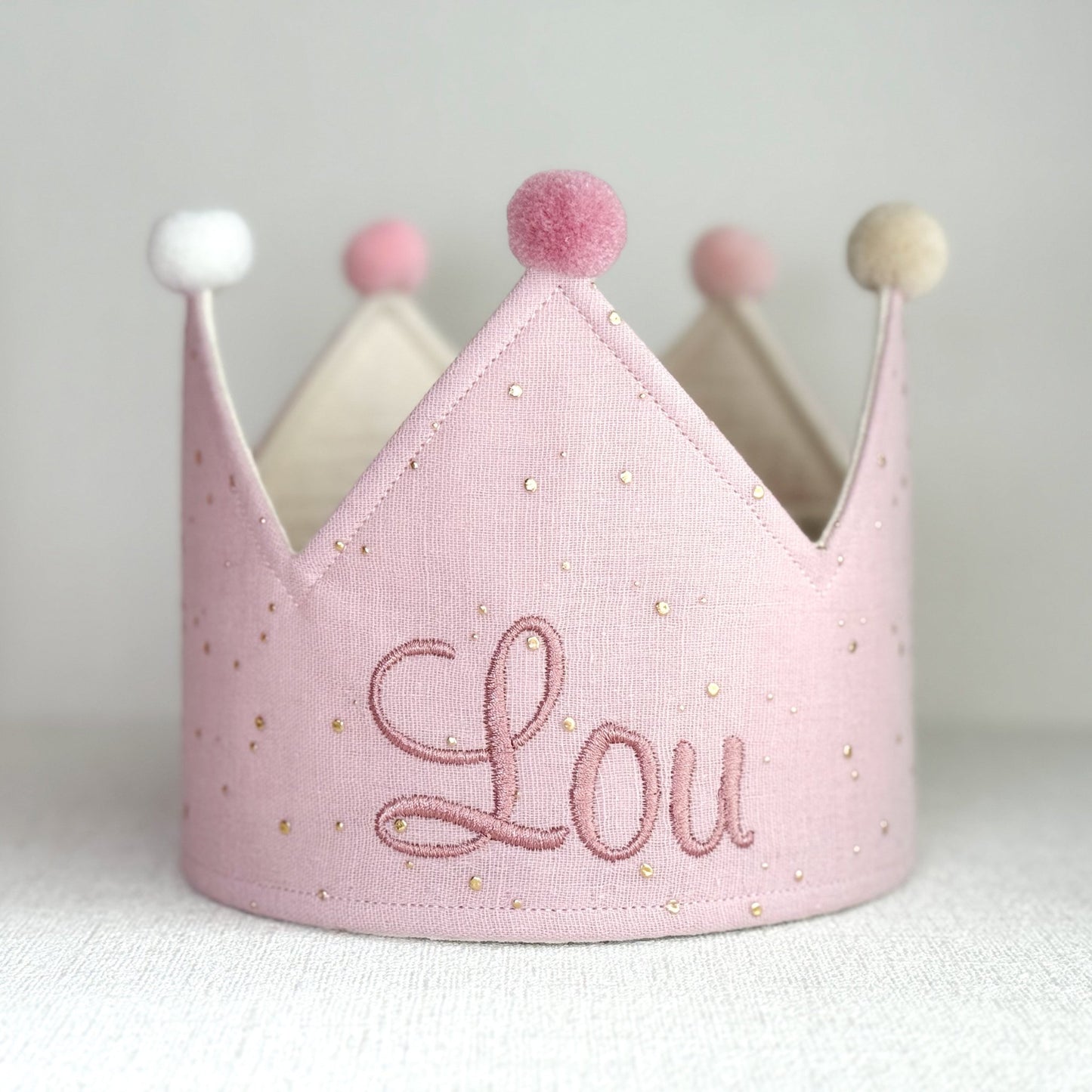 Party Krone - individuell personalisiert - light pink gold - Happy Crown