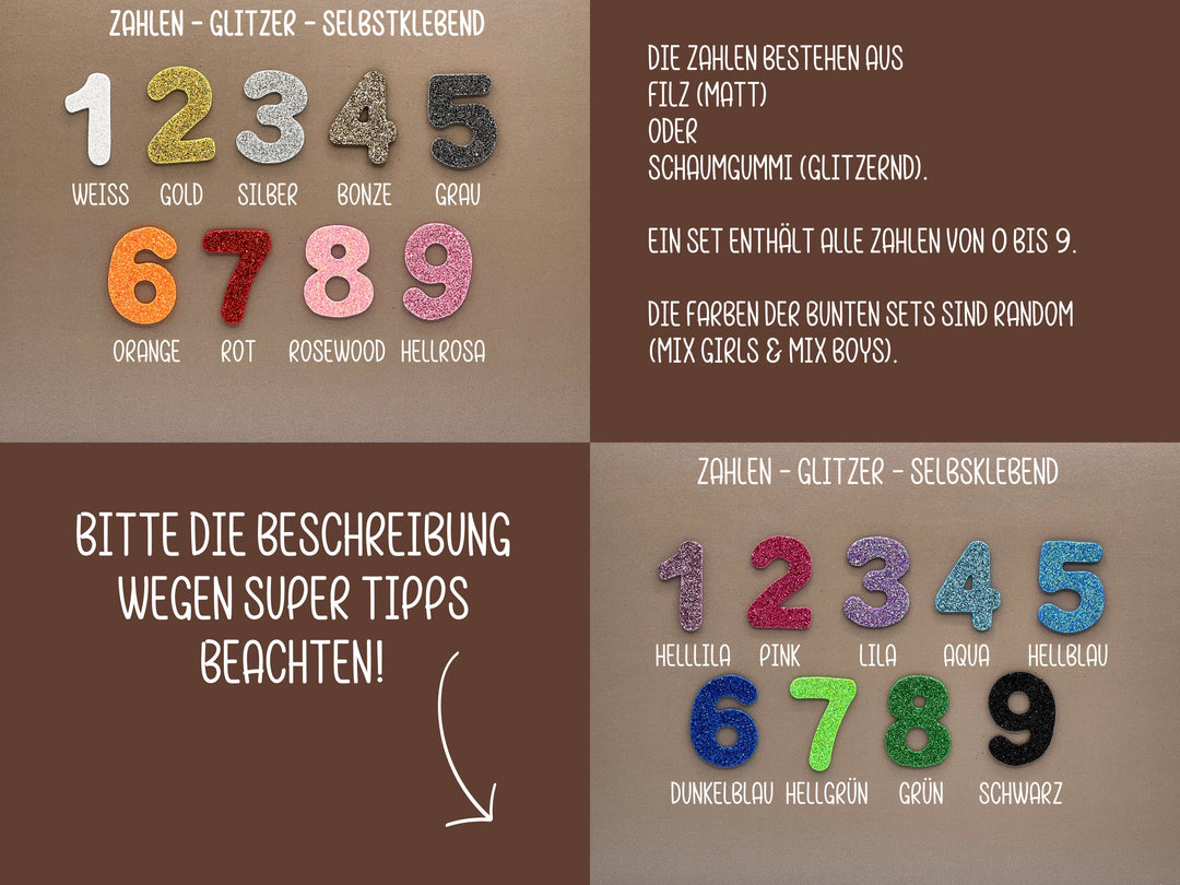 Numbers - Glitter &amp; Felt