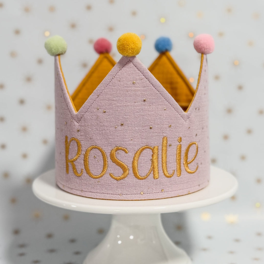 Party Krone - individuell personalisiert - light pink gold - Happy Crown