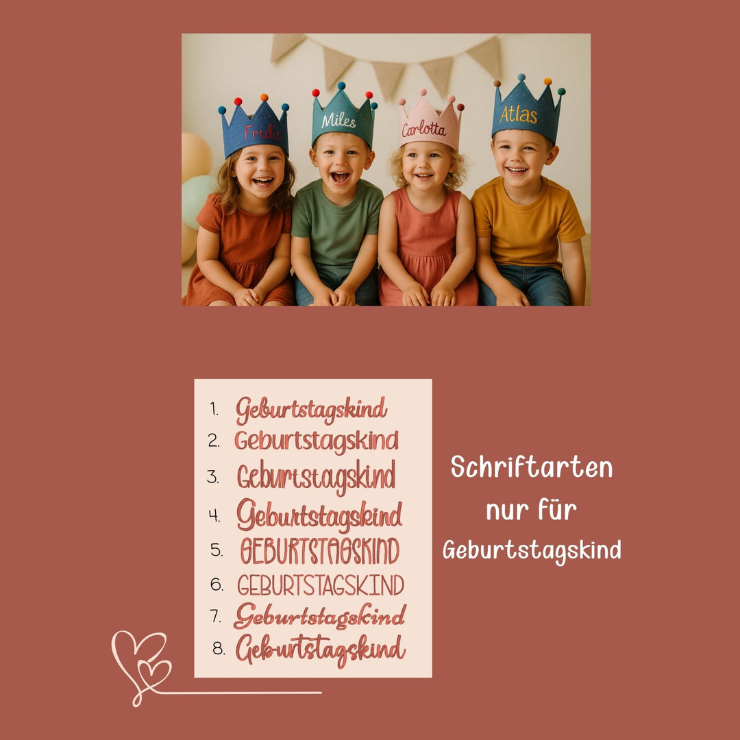Party Krone - individuell personalisiert - Beige Gold - Happy Crown