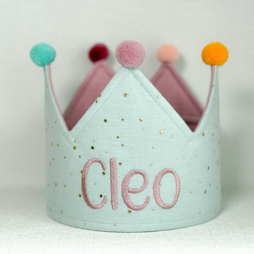 Party Crown - individually personalized - Mint Gold