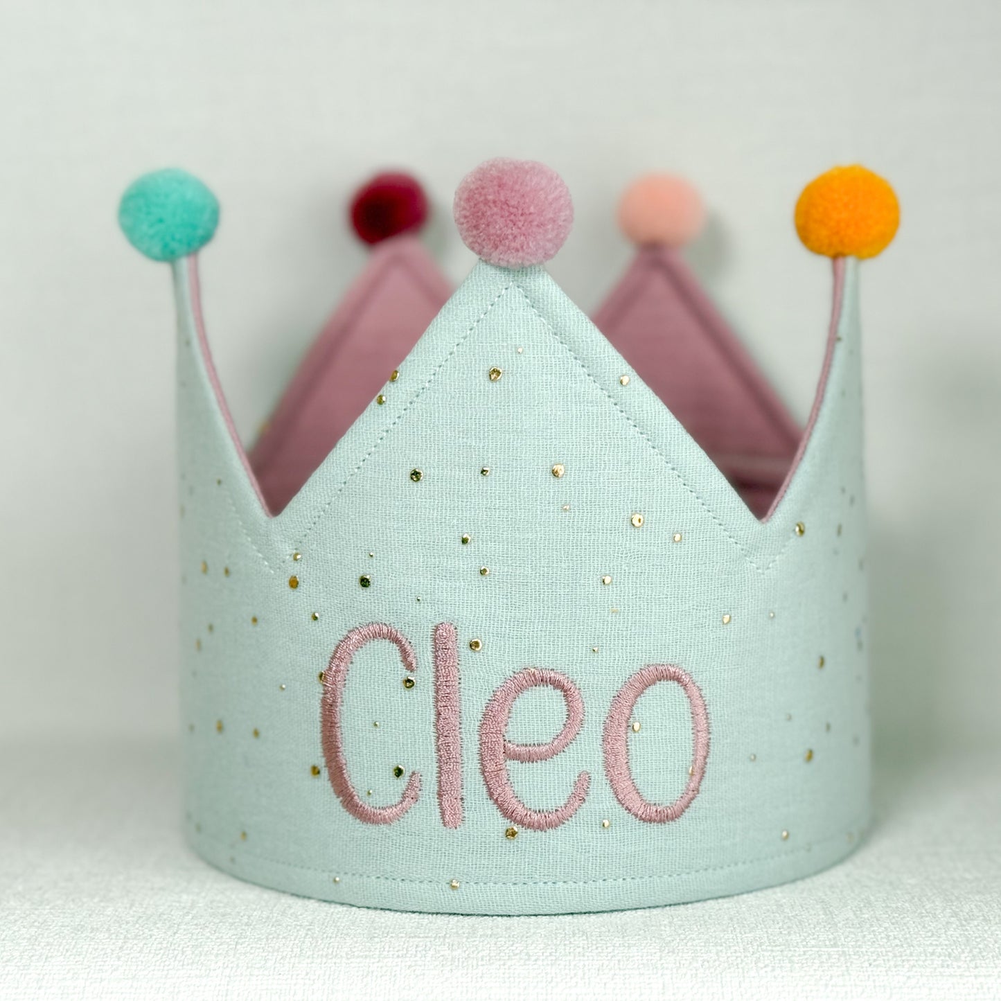 Party Crown - individually personalized - Mint Gold