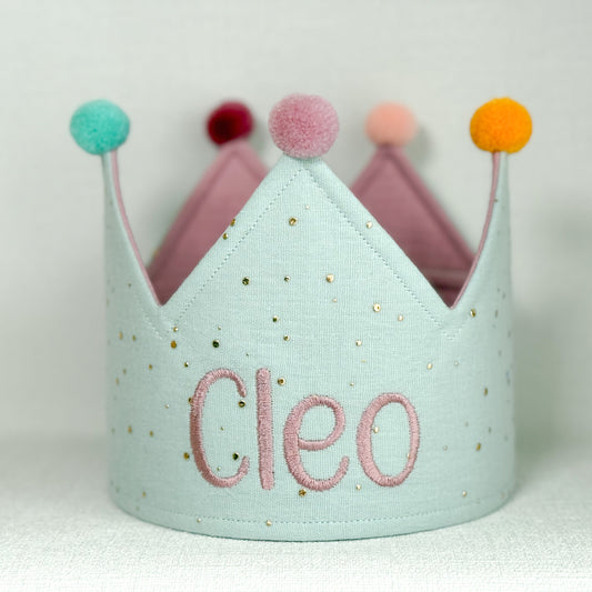 Party Crown - individually personalized - Mint Gold