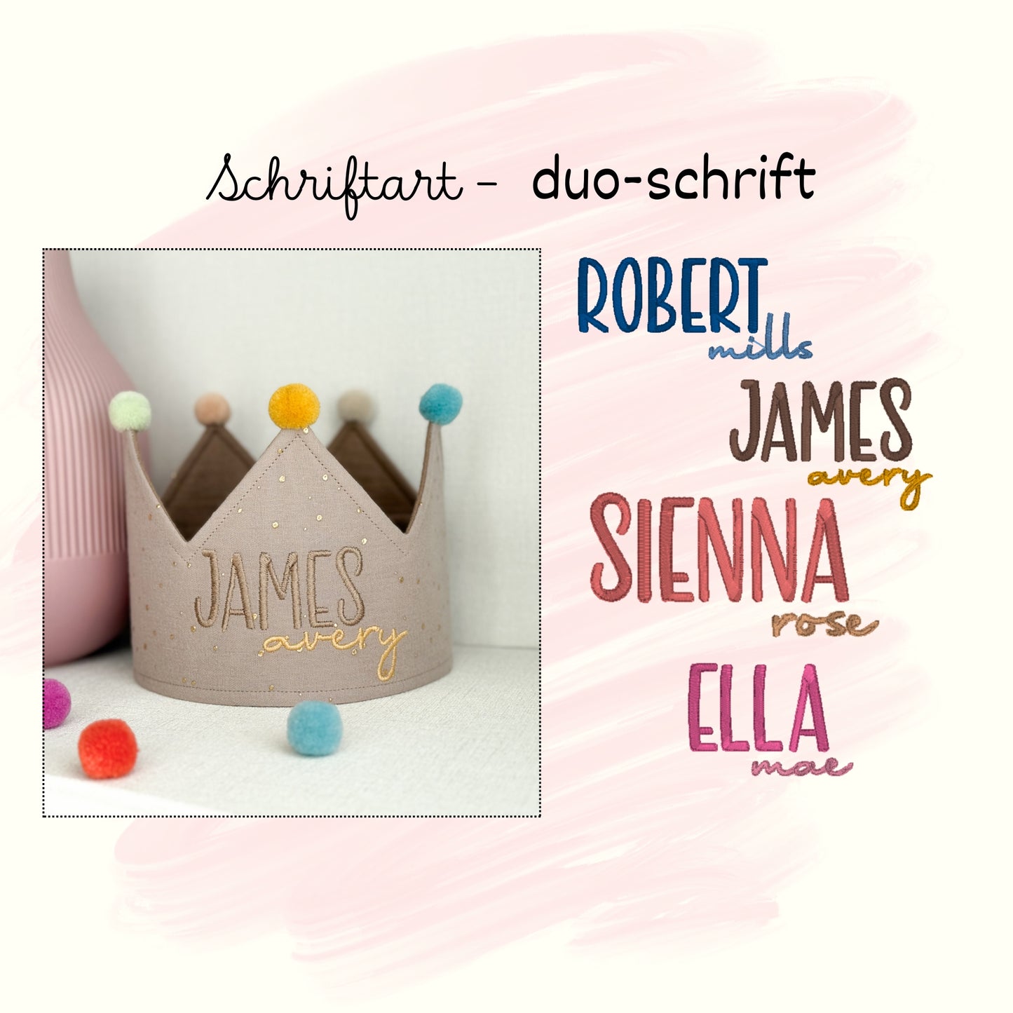 Party Krone - individuell personalisiert - Beige Gold - Happy Crown