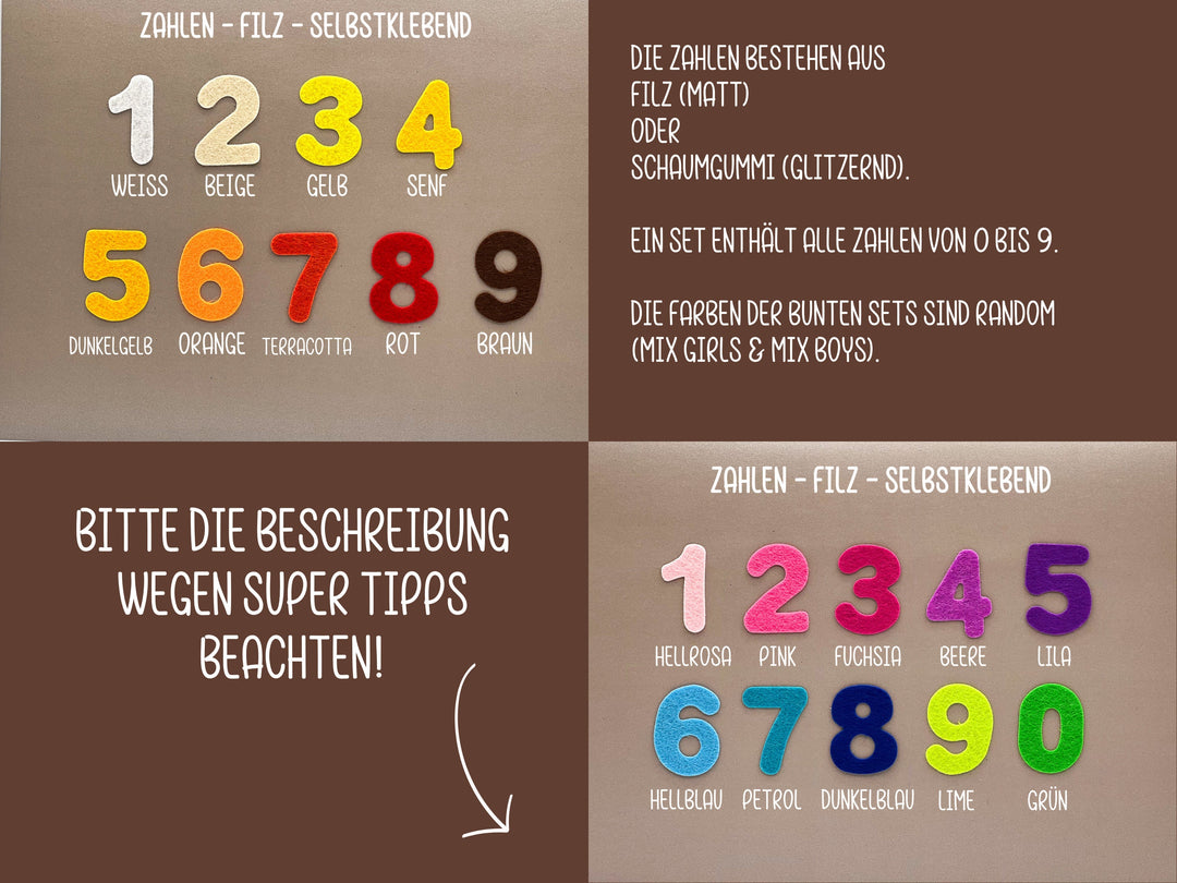 Numbers - Glitter &amp; Felt