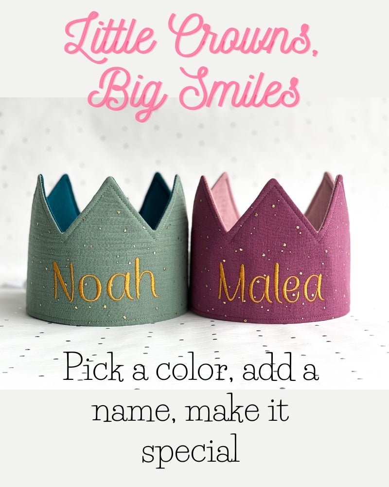 Party Krone - individuell personalisiert - Mint Green & Berry Gold - Happy Crown