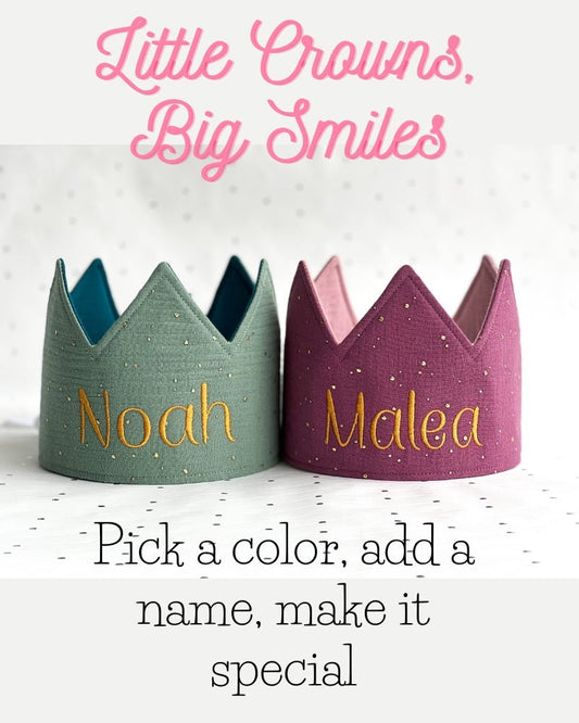 Party Krone - individuell personalisiert - Mint Green & Berry Gold - Happy Crown