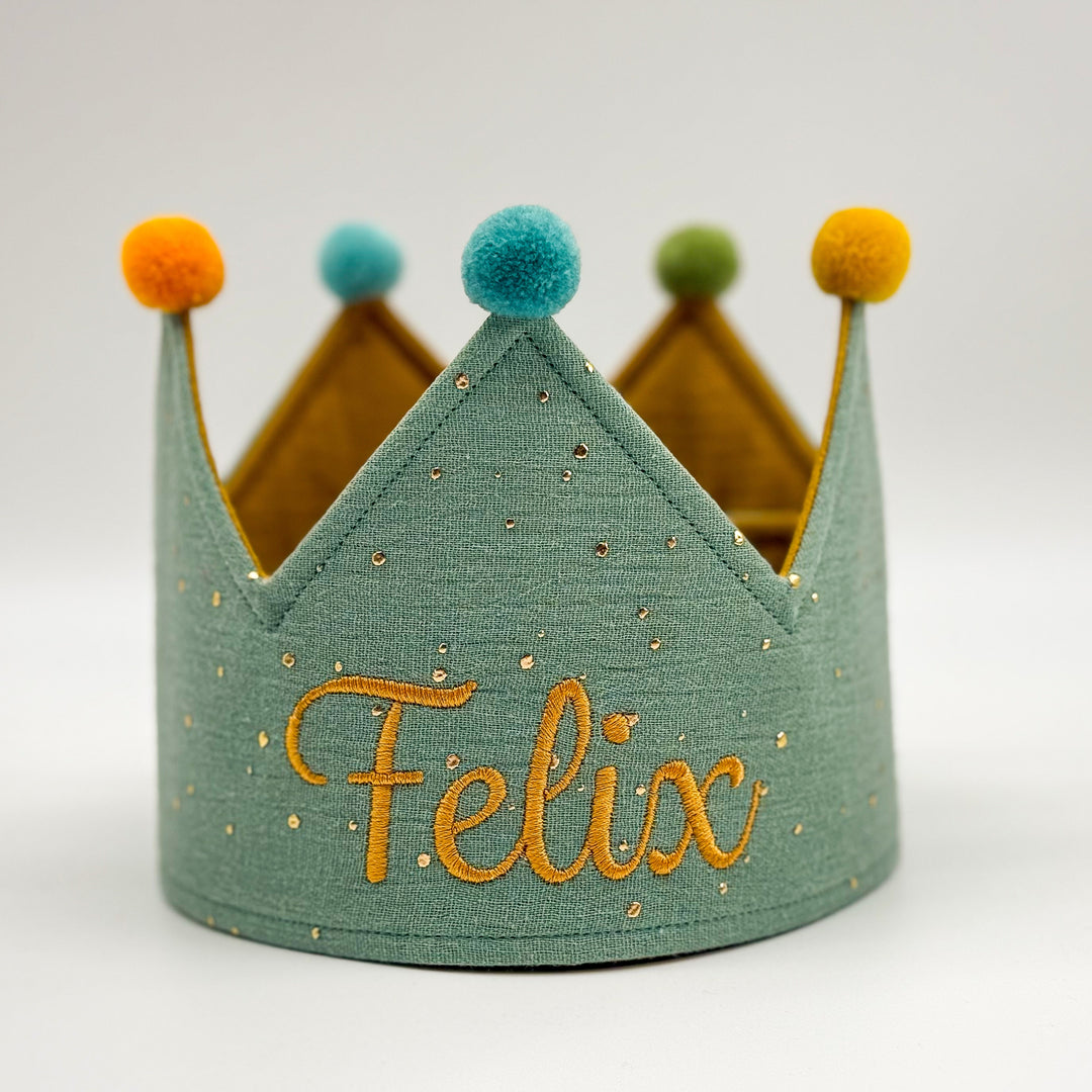 Party Krone - individuell personalisiert - Mint Green Gold