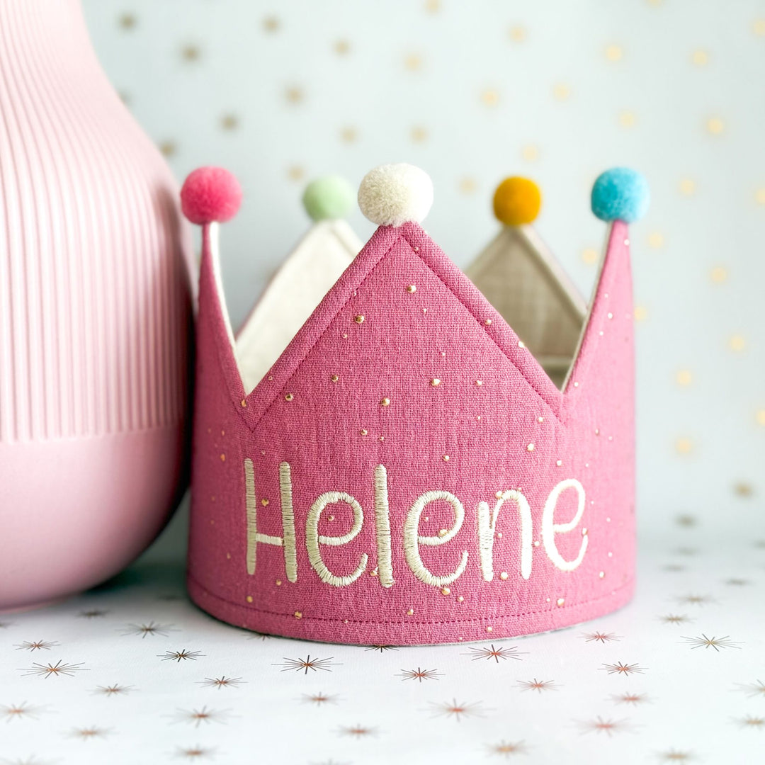 Party Krone - individuell personalisiert - Pink Gold - Happy Crown