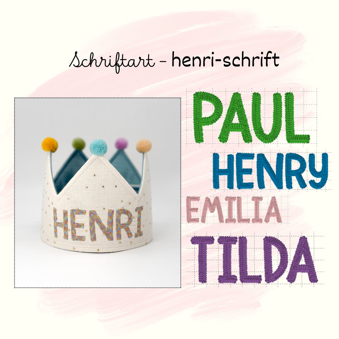 Party Krone - individuell personalisiert - Creme Gold - Happy Crown