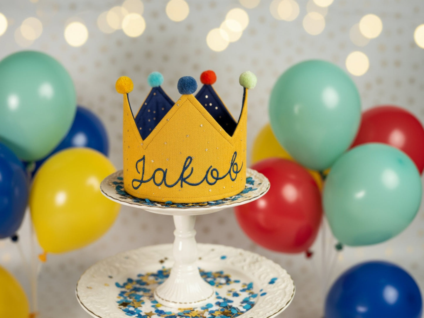 Party Krone - individuell personalisiert - Yellow Gold - Happy Crown