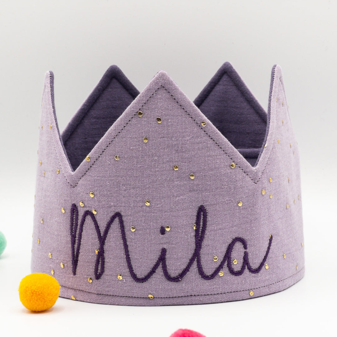 Party Crown - individually personalized - Lilac Gold