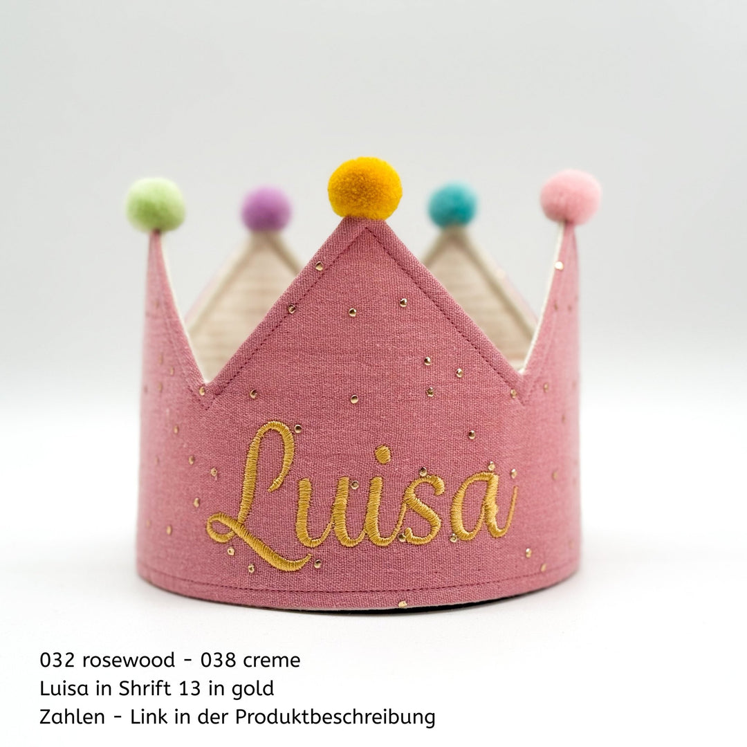 Party Krone - individuell personalisiert - Rosewood Gold - Happy Crown