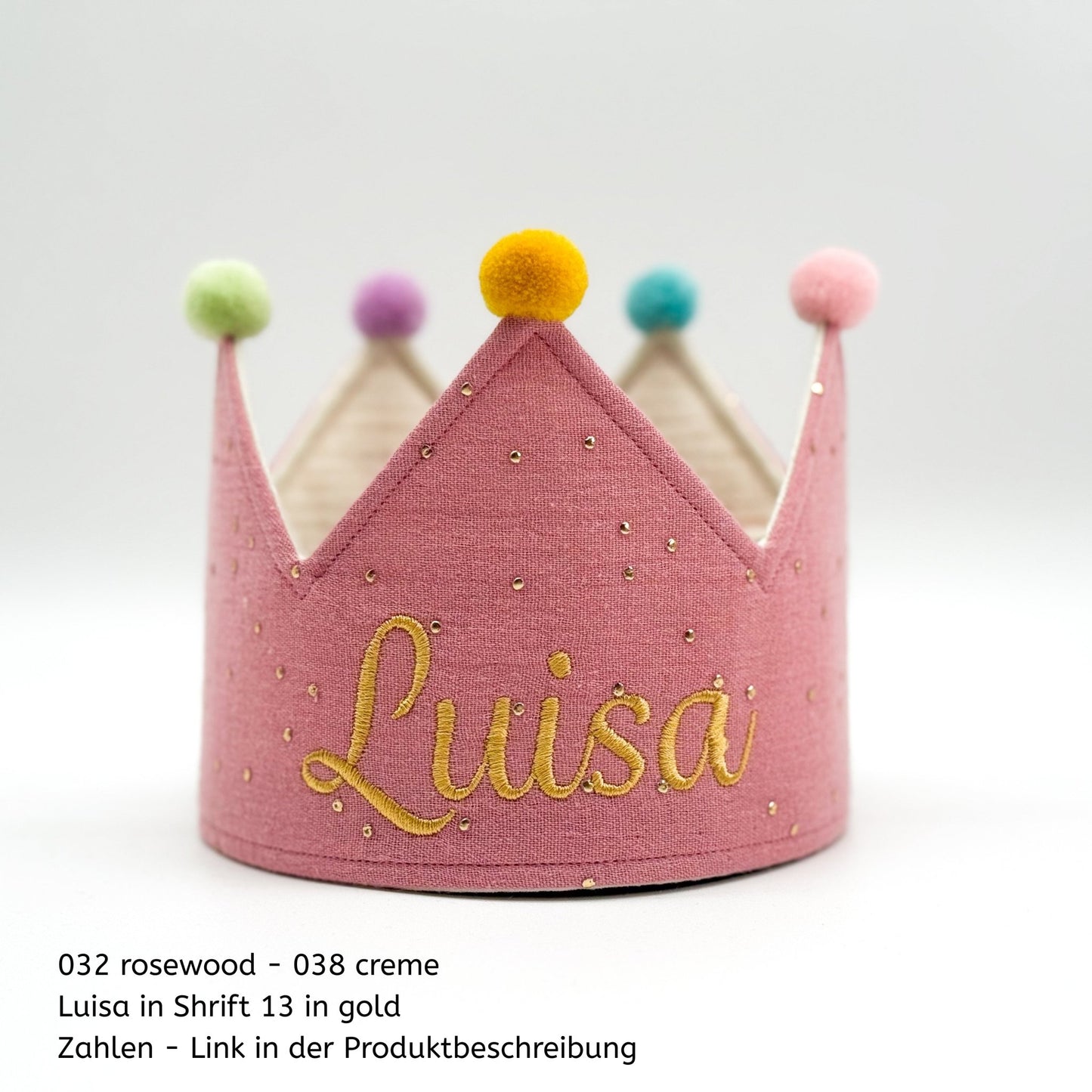 Party Krone - individuell personalisiert - Rosewood Gold - Happy Crown