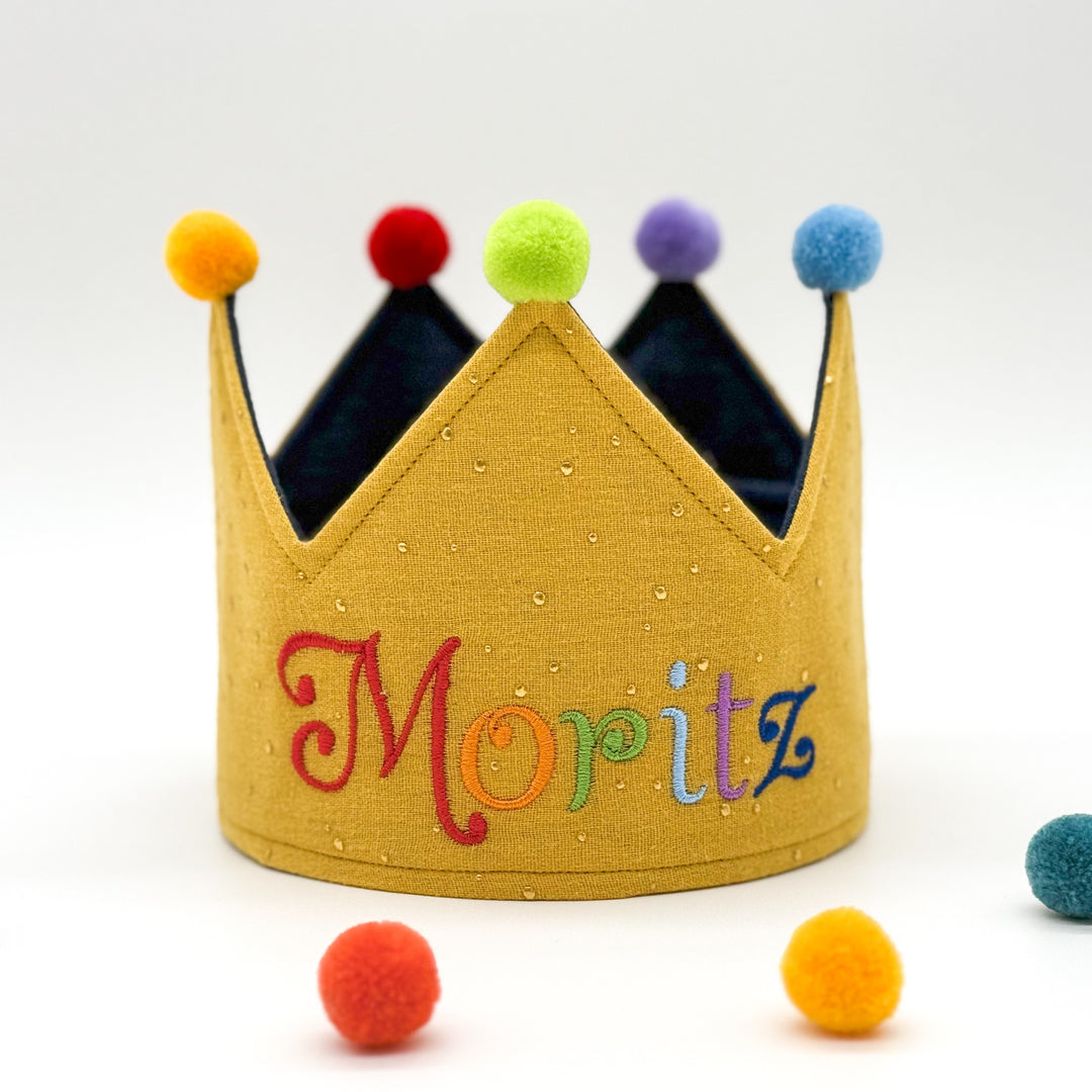 Party Crown - individually personalized - Yellow Gold