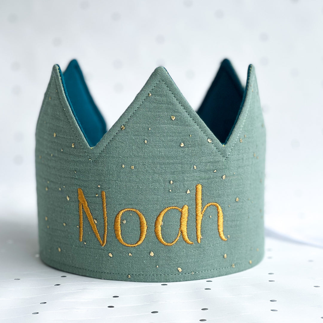 Party Krone - individuell personalisiert - Mint Green & Berry Gold