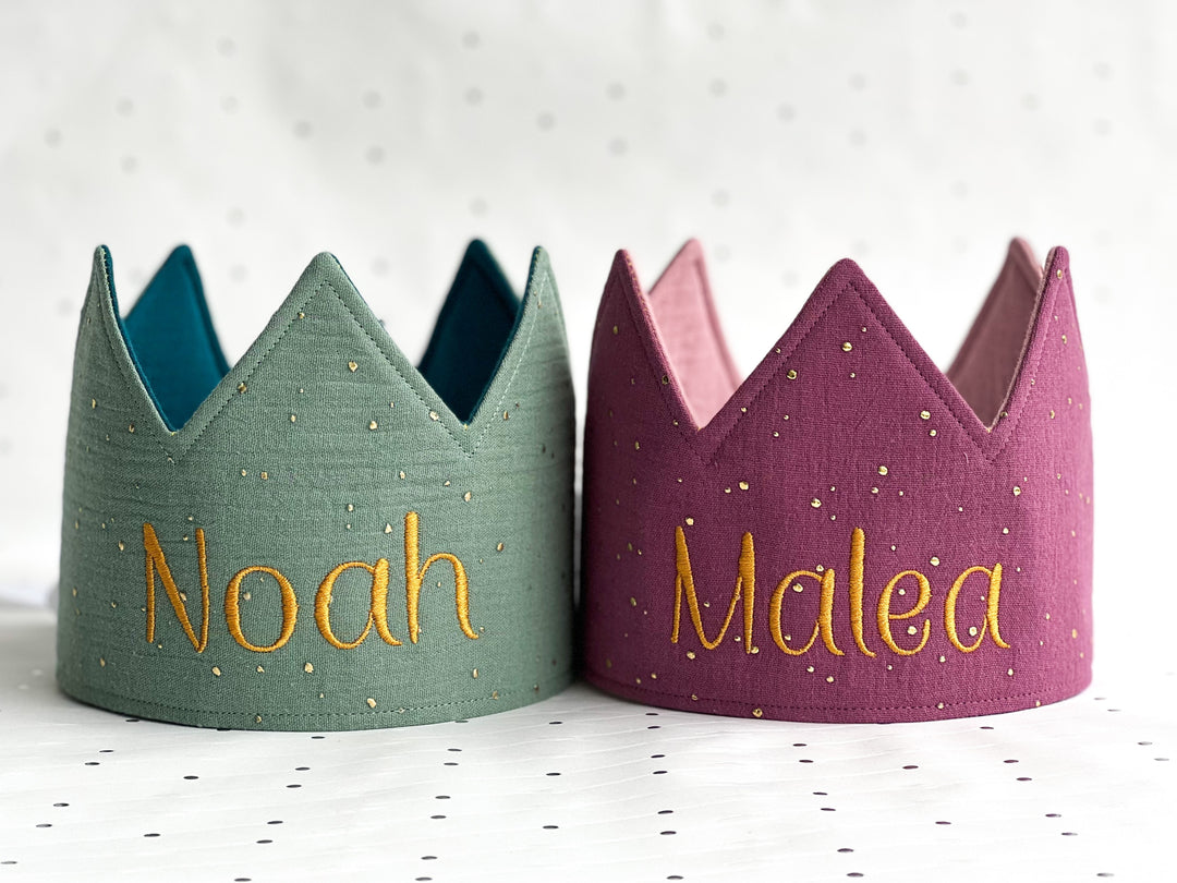 Party Krone - individuell personalisiert - Mint Green & Berry Gold