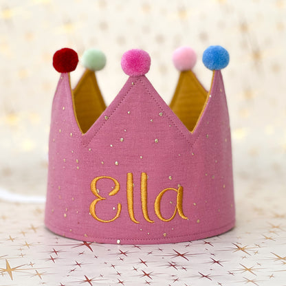 Party Crown - Personalized - Pink Gold